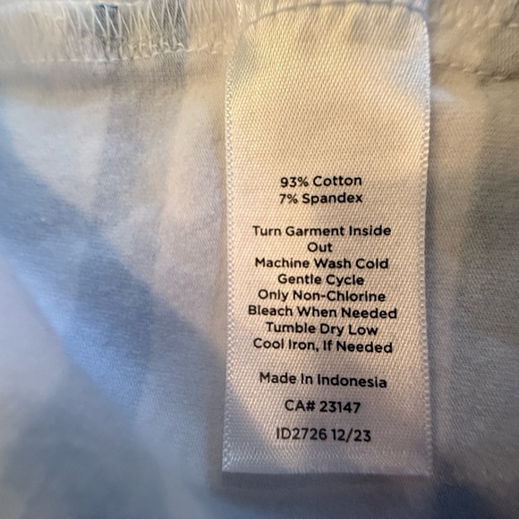 NWOT Talbots Striped Blue/White 3/4 Sleeve Quarter-Zip Pullover Size Small - Picture 10 of 11